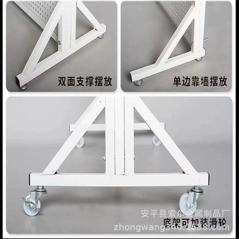 Hole board shelf mobile phone accessories jewelry rack vertical floor display rack kitchen hook storage rack removable