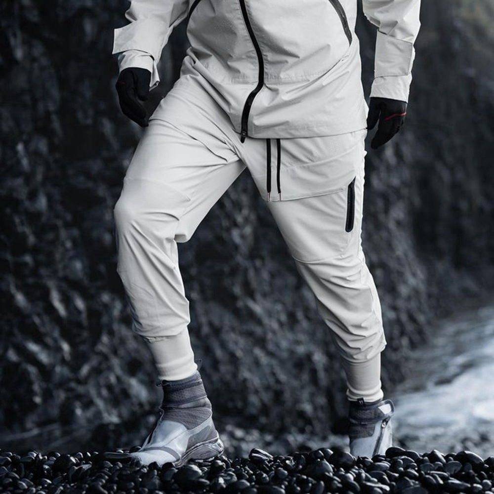 Pantalones deportivos casuales de corte ajustado para hombre, talla europea, para fitness, correr y entrenamiento.