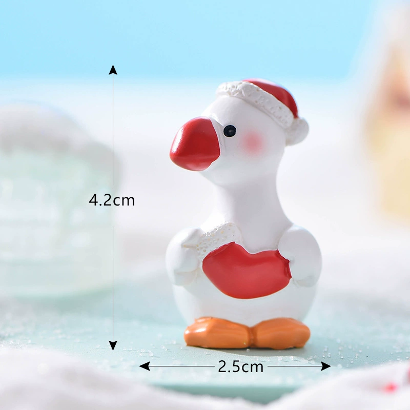 Новогоднее маленькое животное микро-ландшафт снежный вид DIY ландшафтные аксессуары милое маленькое животное рождественский подарок смола ориентирование