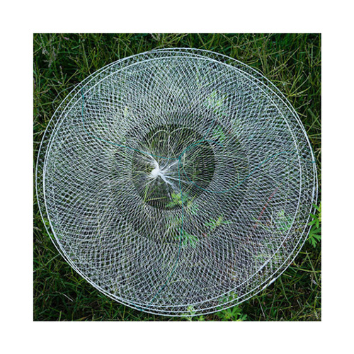 Xiping Fishing Gear Manufacturer Wholesale Foldable White Shrimp Cage Loach Cage 34cm Simple Crab Cage