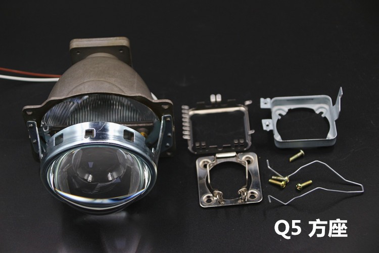 Fábrica directa de automóviles led faro modificado King Kong Q5 H7 HD lente de doble luz H4HID estándar europeo