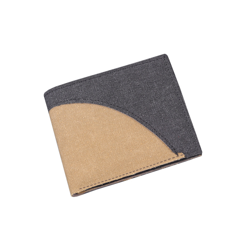 Cartera corta de denim para hombres 9 carteras de tarjetas para hombres cartera de lona para hombres tela suave