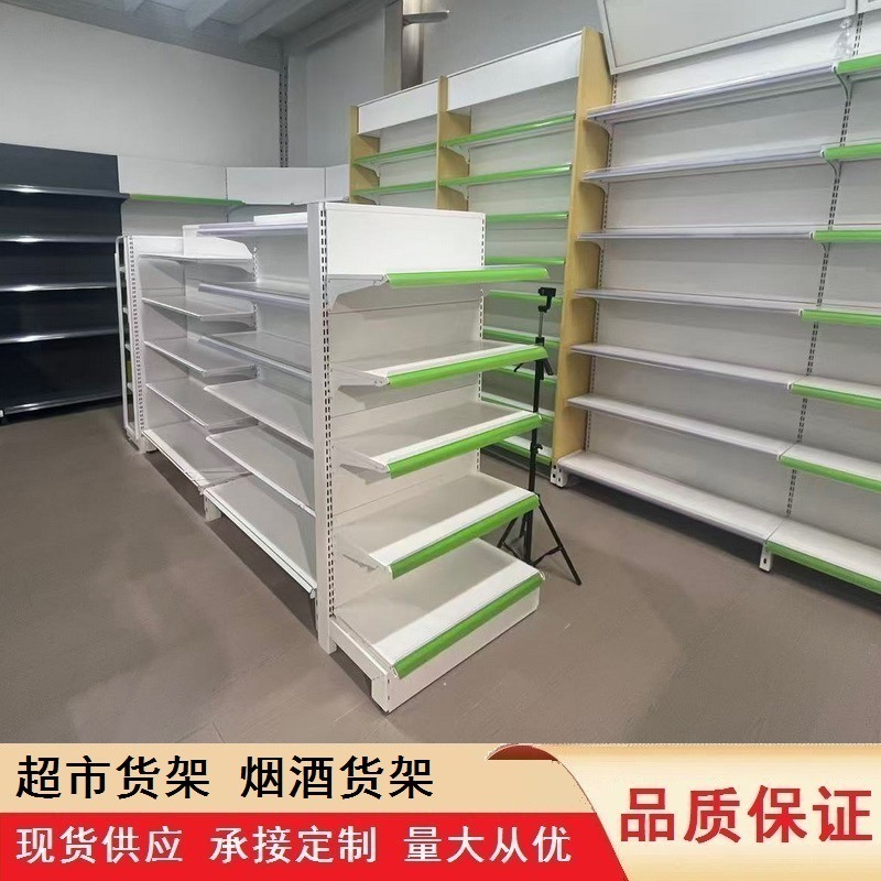 Estantes de supermercado estantes de exhibición de tiendas de conveniencia unilaterales estantes de supermercado grandes estantes de exhibición de supermercados fabricantes personalizados