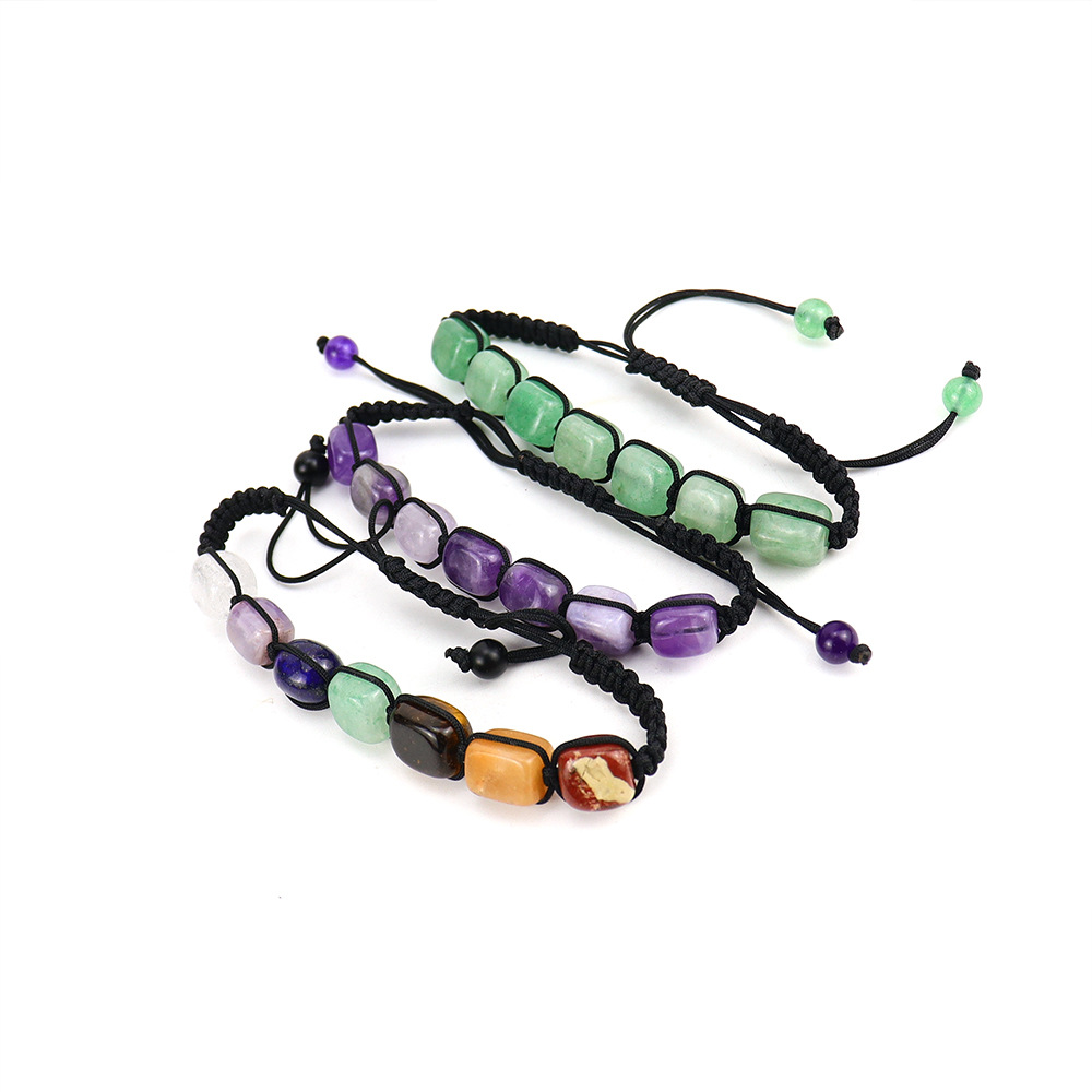Ethnic Style Square Natural Stone Braid Bracelets display picture 6