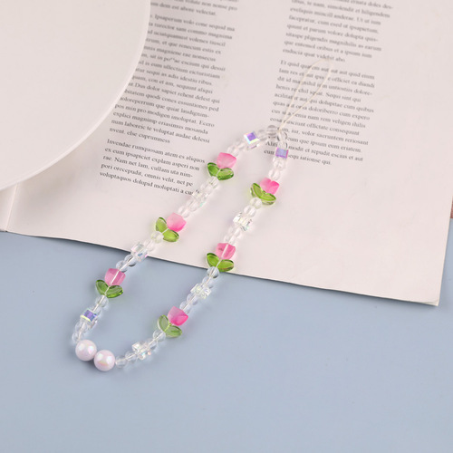 Sweet light color girly style bow cute candy mobile phone chain ccd camera hanging chain headphone anti-lost chain