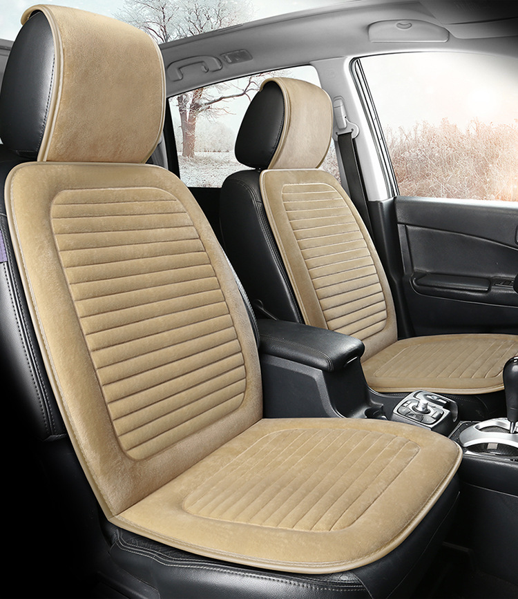 Car Seat Cushion, Thickened for Autumn and Winter, Down-Filled for Driver and Passenger Seats, Single Seat Cover for Trucks, Sedans, and Suvs, Winter Plush Cushion