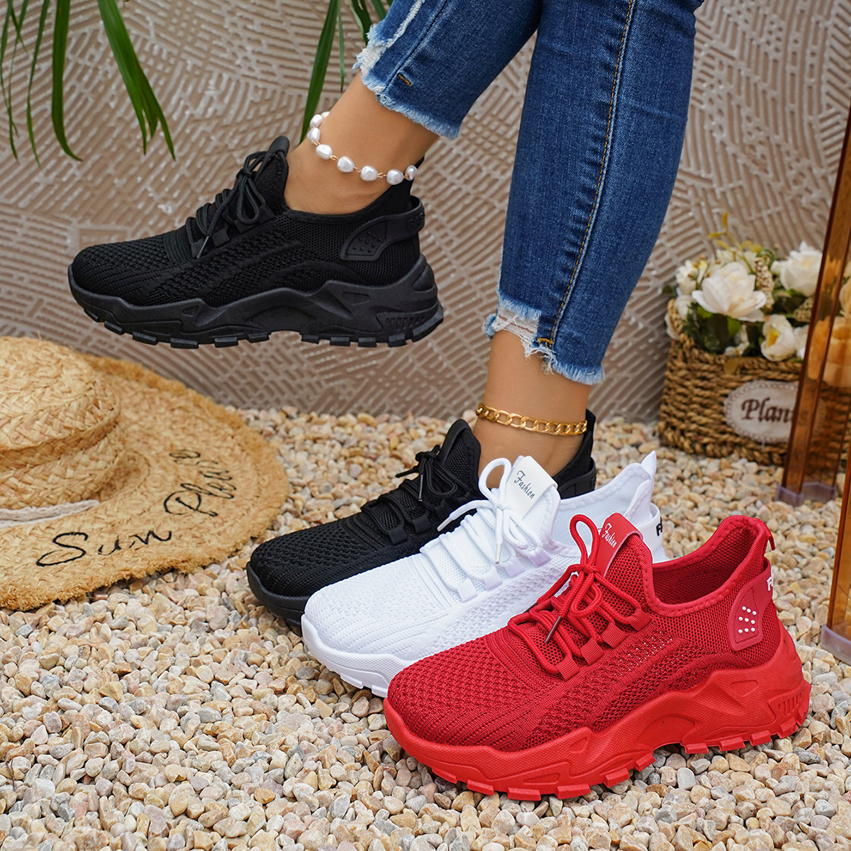 2026 Women's Popular Casual Sneakers Versatile Fashion Temu Direct Sales from Manufacturer