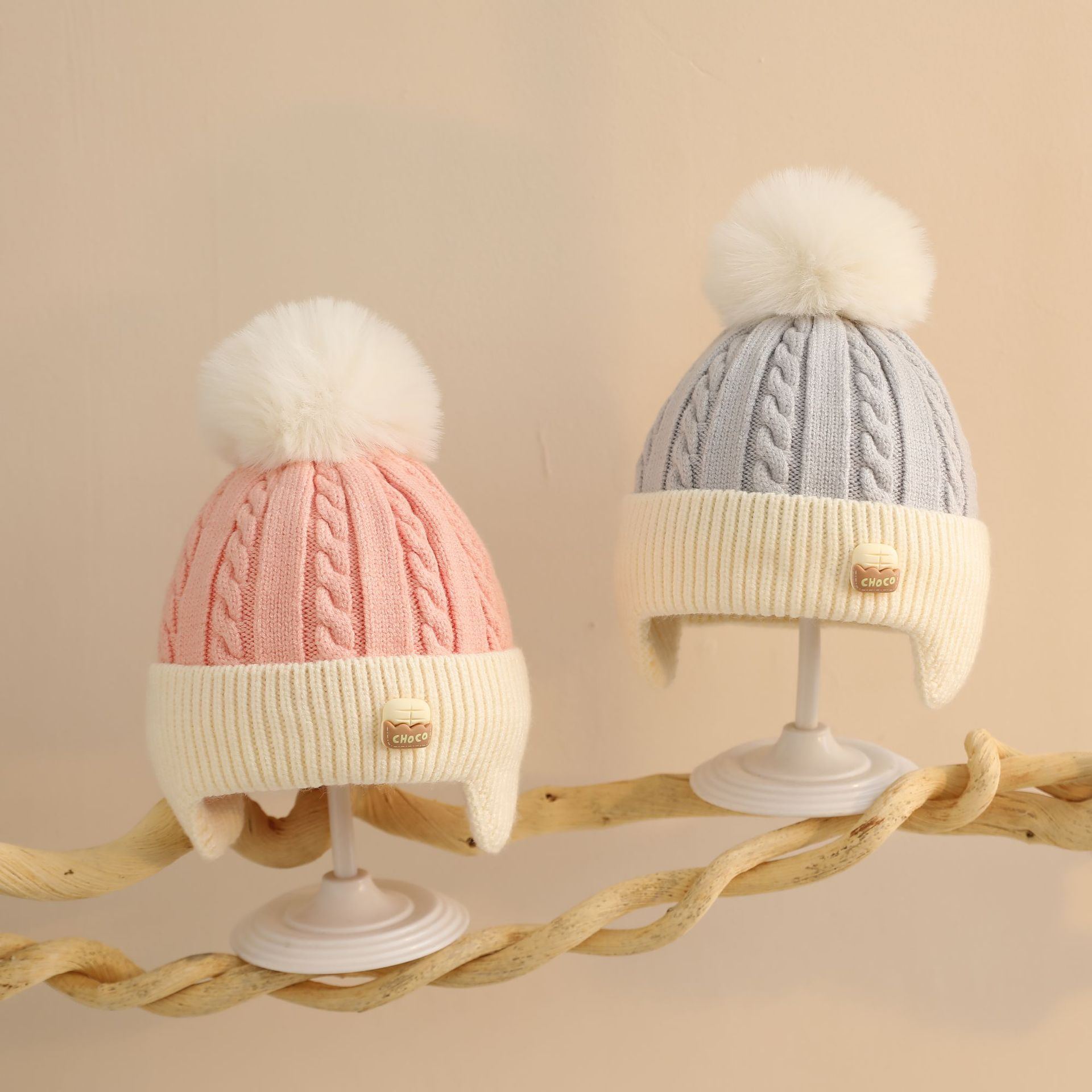 Sombreros para bebés otoño y invierno para niños pequeños niñas invierno abrigo gorras para niños niñas lindas gorras protectoras de orejas
