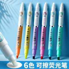 蛍光ペンのマークペンを拭くことができます。学生はノートを作ります。