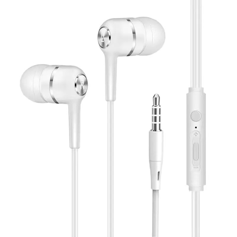 Auriculares con cable con control de voz auriculares en la oreja computadora teléfono móvil juego auriculares subwoofer música auriculares con micrófono