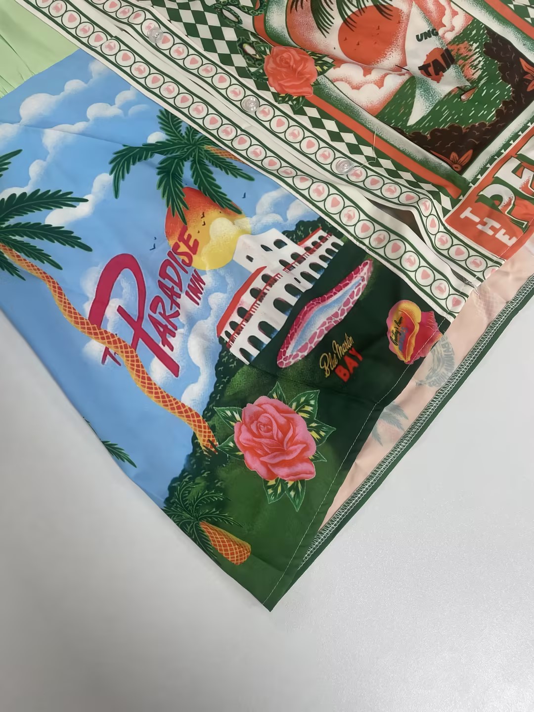 Women Clothing Casual Printing Shirt Cardigan 3/4 Sleeve Office Dress