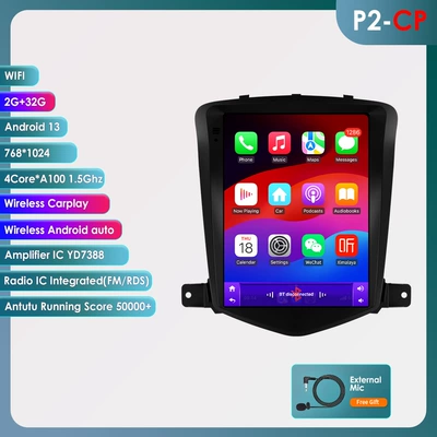 Suitable for Chevrolet Cruze 08-12 Vertical Screen Dedicated 9.7inch Android Navigation Car Gps Hd Mp5 (DVD Navigation) - 232g-wifi-version-quad-core-carplay-97inch-suitable-for-08-12-chevrolet-cruze-j300