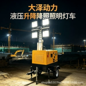10Kw15Kw Su Soyutmalı Dizel Generatorlu İşıqlandırma Yük Maşını, 9m İşıq Dirəkləri