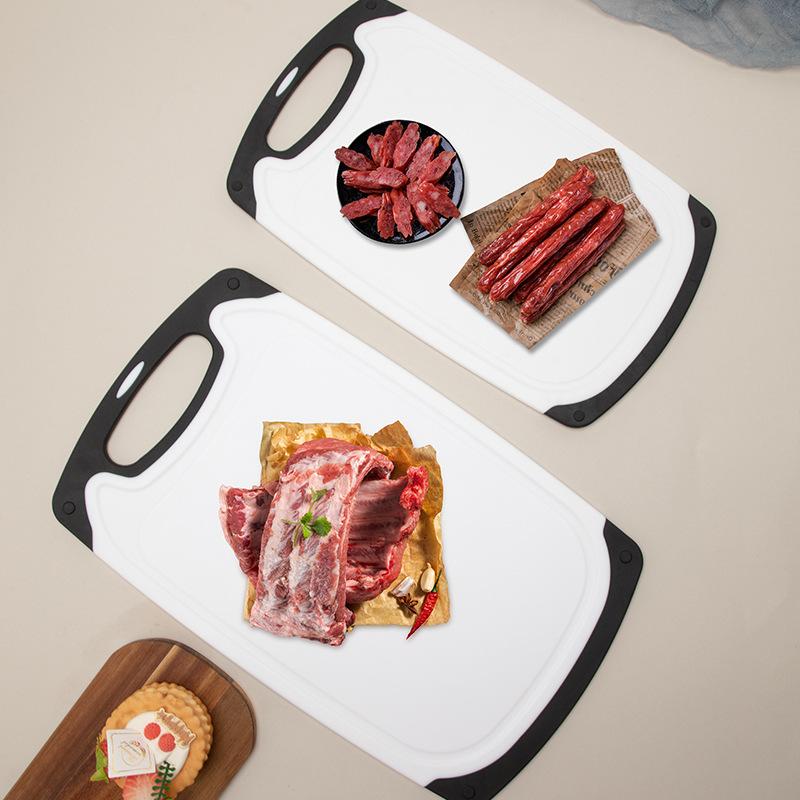 Portable kitchen multi-functional double-sided pp plastic cutting board wall-mounted chopping board for cutting vegetables and meat