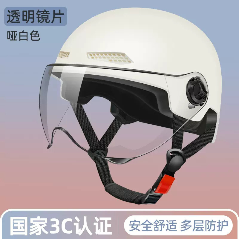 Cascos de vehículos eléctricos certificados 3C para hombres y mujeres, cascos de protección solar de verano, medio casco ligero, fabricantes de cascos, sombra de coche de batería de stock