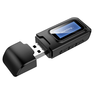 New USB Bluetooth 5.0 transmitting and receiving two-in-one TV computer audio Bluetooth adapter with LCD screen