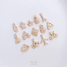 ��ɫ14K����΢��ʯŮ������ϵ��С�������ˮȹ�ӻʹ�diy����