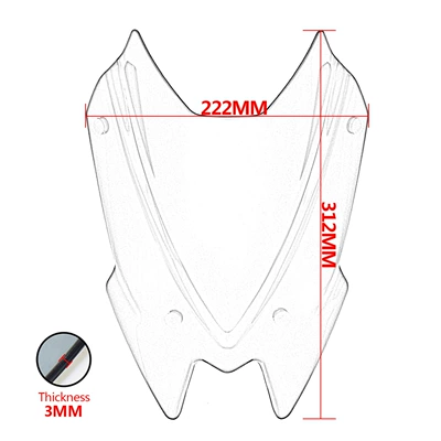 Z900 2020-2024 modified | Motorcycle front windshield