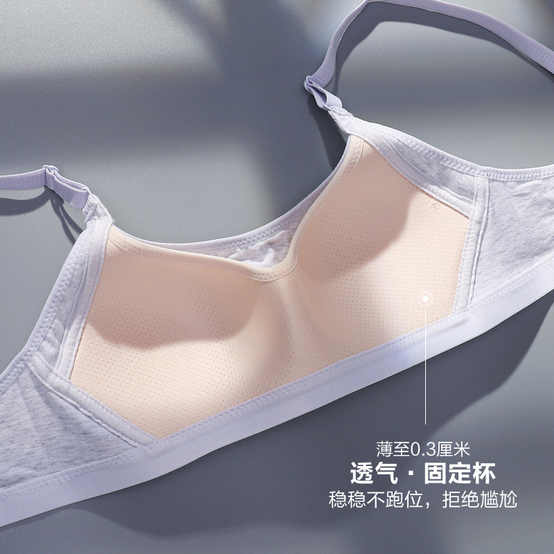 Cross-border Factory Underwear Women's No Steel Rings Small Chest Gathering Thin Strapless Bra Bra for Students and High School Girls