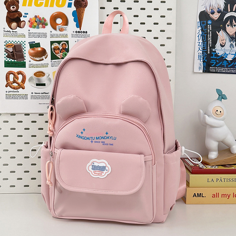 Mochila de gato de la universidad japonesa, mochila escolar de gran capacidad para estudiantes de secundaria, mochila de viaje de todo fósforo para estudiantes de secundaria lindos