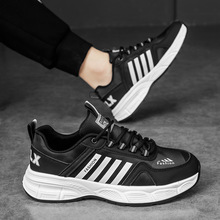 直播男鞋2023年秋季新款男士休闲运动潮鞋轻便软底ins增高老爹鞋