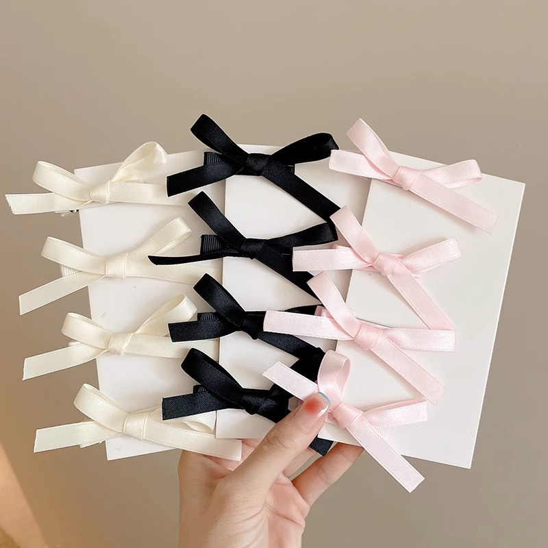 Horquilla de cinta de lazo para el cabello trenzado femenino clip para el cabello clip para el cabello 2025 nuevo clip de una sola palabra flequillo clip para el cabello roto tocado