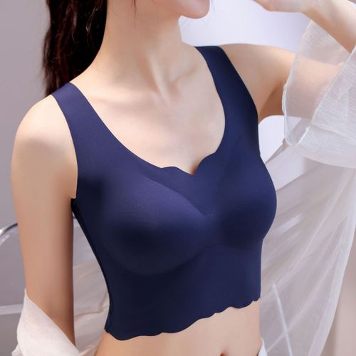 Small wave seamless underwear women's tank top sports bra without wires comfortable push-up bra summer thin bra