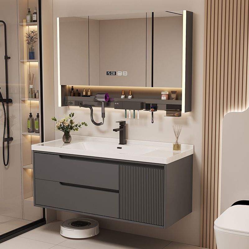 Special Offer Wall Cabinet Wooden Bathroom Cabinet Bathroom Wall Cabinet Floor Cabinet Washbasin Household Simple Washbasin Ceramic Integrated Basin