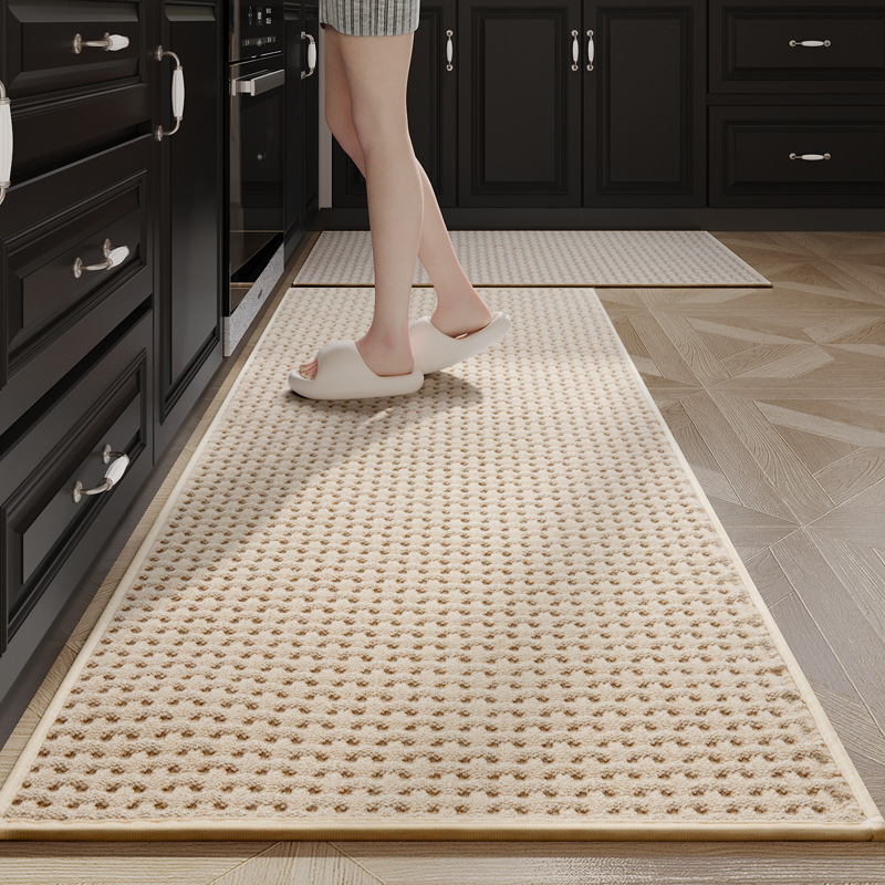 Alfombra de piso de cocina minimalista antideslizante lavable alfombra de piso largo resistente a las manchas absorbente alfombra de puerta de casa simple