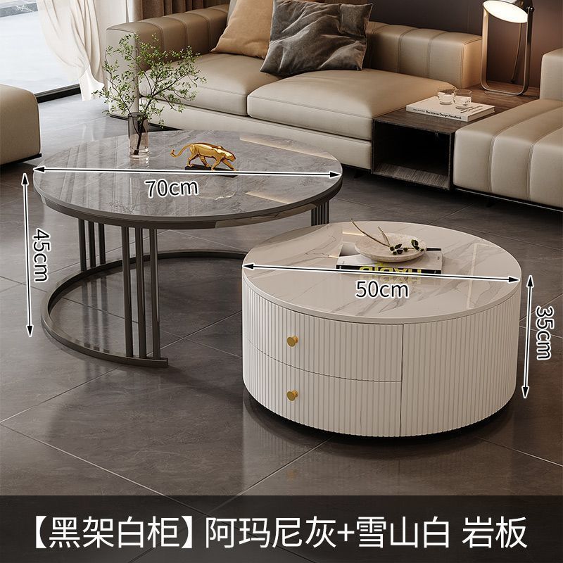 블랙 프레임과 화이트 캐비닛 (스노우 마운틴 화이트 + 아르마니 그레이)