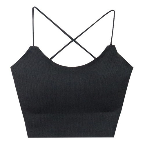 Traceless ice silk cross back strapless bra underwear without steel wire with breast pad to prevent light leakage new style undergarment strapless wrap top for women 