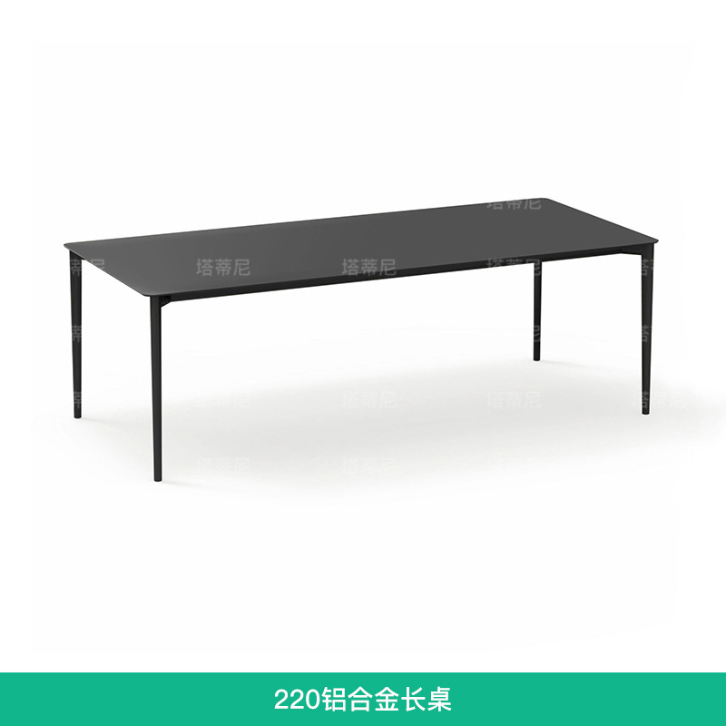 Mesas y sillas de ratán para exteriores, muebles de ratán para jardín, balcón y terraza, juego de mesa larga impermeable y resistente al sol. image 14