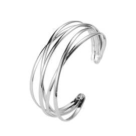 欧美新款热卖手饰  时尚简约开口交叉镂空手镯饰品批发bracelet