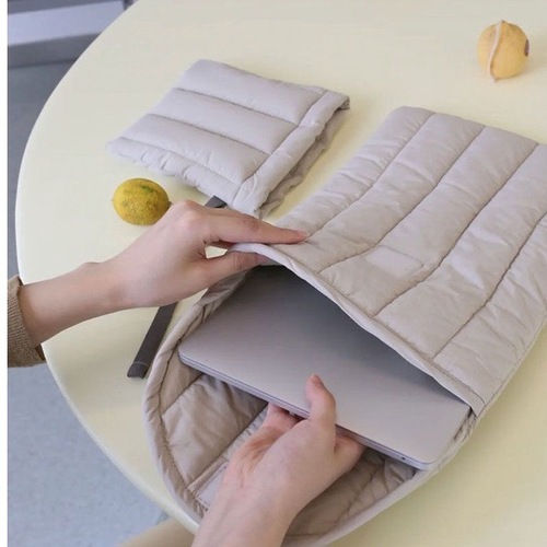 ins niche gusseted cotton embroidered liner bag macbook lightweight liner ipad space cotton protective cover