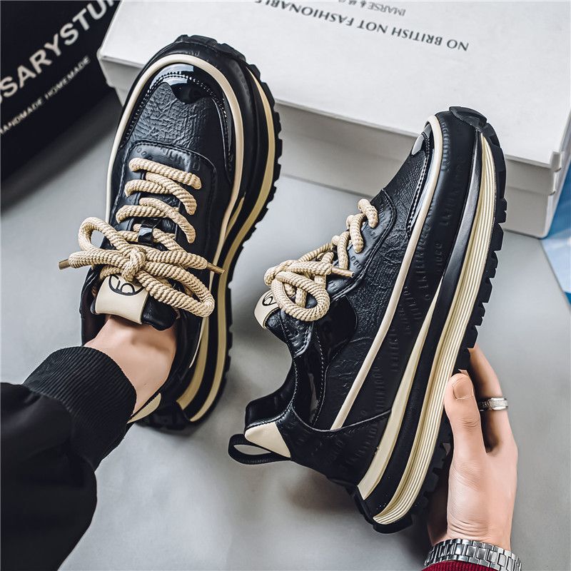 Men's Shoes 2026 Spring New Breathable Low-Top Dad Shoes Versatile Trendy Thick-Soled Height-Increasing Sports Casual Shoes Men's Shoes 2026 Spring New Breathable Low-Top Dad Shoes Versatile Trendy Thick-Soled Height-Increasing Sports Casual Shoes
