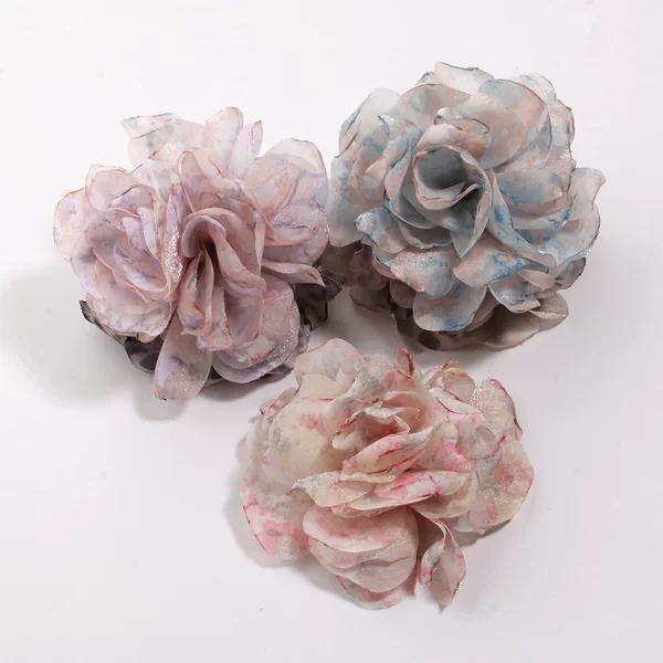 New style floral fairy-like colorful gauze rose DIY hair clip, hair rope, headpiece, corsage, necklace, floral accessories