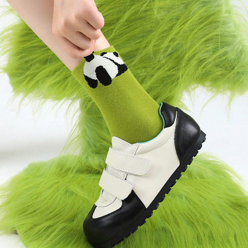 Sweat-absorbent and deodorant socks for women, sweat-absorbent spring and summer women's socks, cute cartoon red panda, funny personalized cotton socks