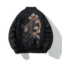 男夹克新款飞行员夹克男恶魔韩版外套青年中国风刺绣棒球服潮