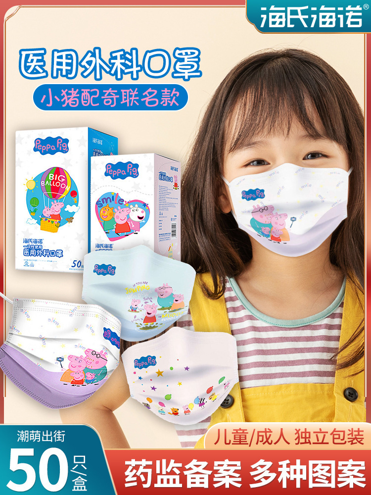 Disposable cartoon medical mask for children and adults