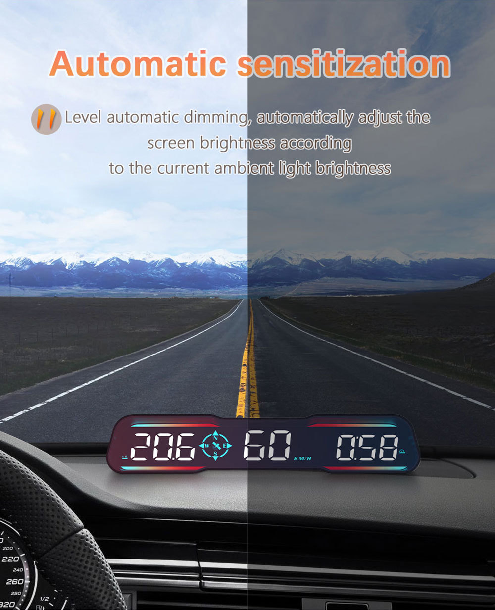 Car-mounted HUD head-up display, universal for cars, with Beidou GPS speedometer, multifunctional, high-definition, traditional Chinese, Hong Kong and Taiwan