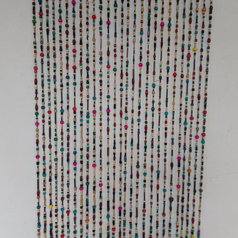 Factory Direct Sales 2025 Hot Selling Foreign Trade Classical Mixed Color Wooden Bead Door Curtains in Stock