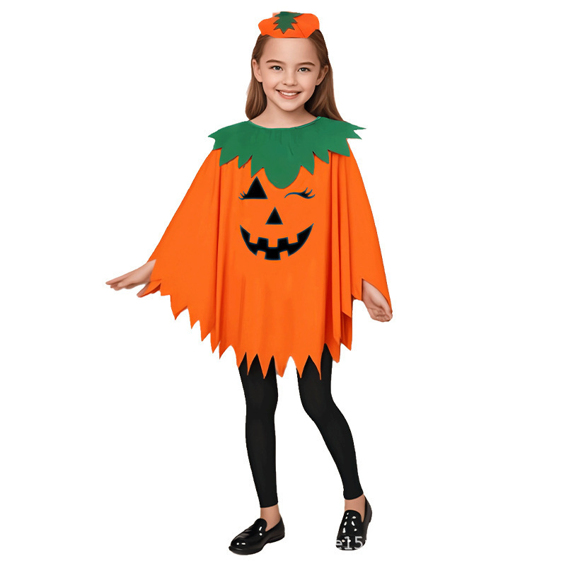 ハロウィンカボチャコスチューム子供用発光大人のコスプレcosヘッドバンドキャンディーバッグカボチャマントマント|undefined