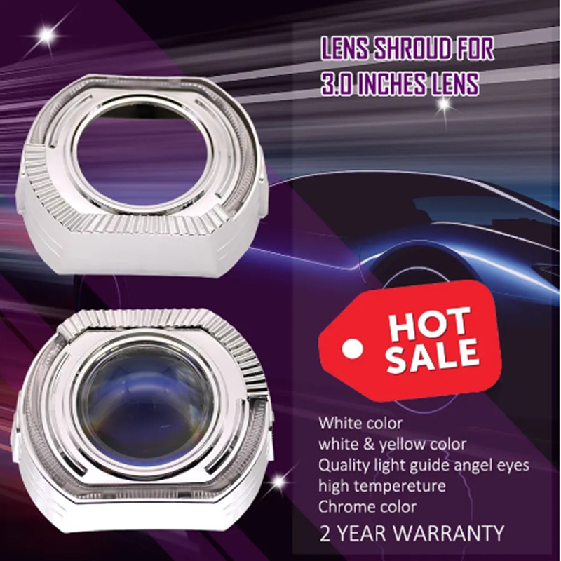 2.5 3.0 pulgadas BMS deportivo integrado máscara guía de luz ángel ojo decoración de lente de automóvil