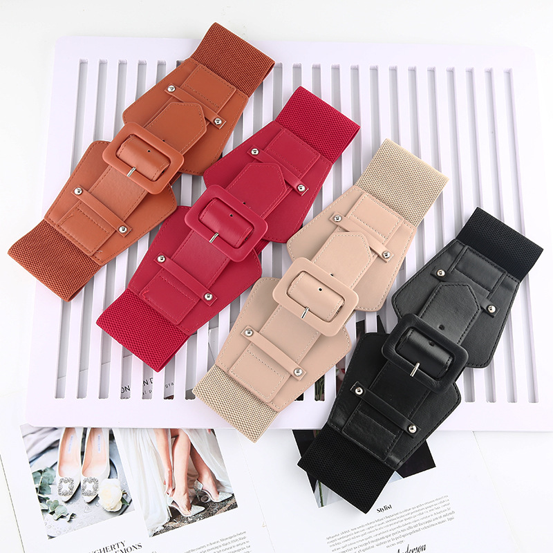 Fashion Solid Color Pu Leather Plastic Women's Corset Belts 1 Piece display picture 1