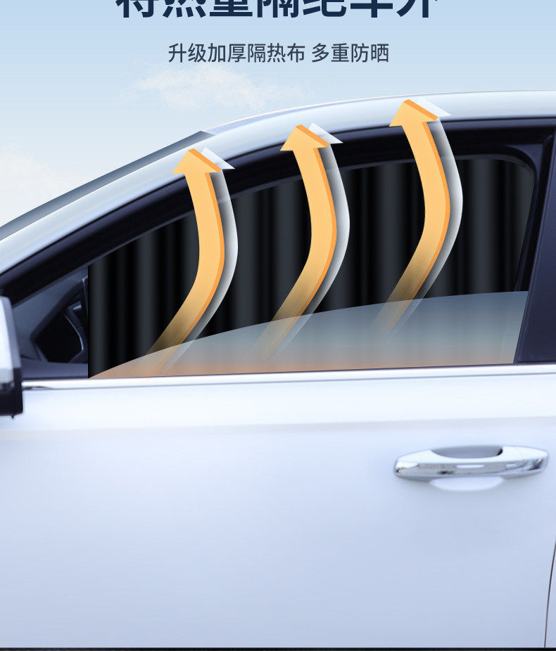 Car Window Sunshade Curtain, Car Sun Protection Curtain, Baby Infant Track-Type Car Interior Privacy Curtain, Car Sunshade for Children