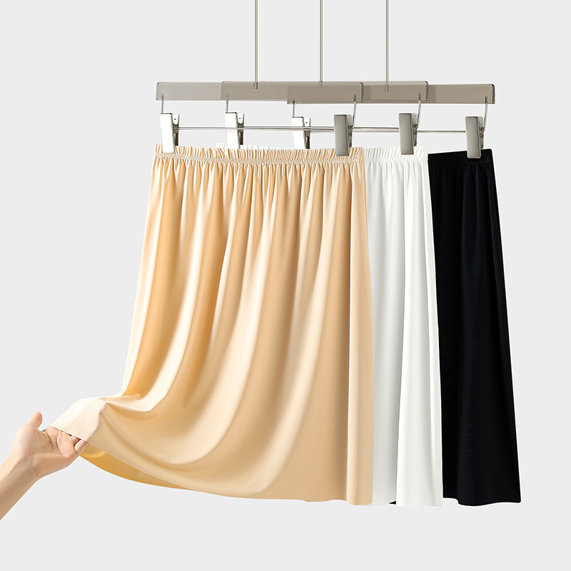 Cross-Border Lining Skirt, Anti-Exposure Underskirt, Modal Mid-Length Summer Skirt, Ultra-Thin Half Skirt, Ice Silk