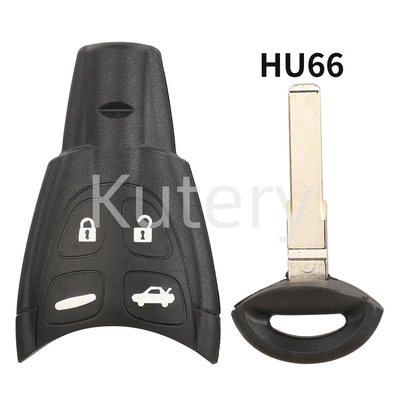 Suitable for Saab 92 93 95 Smart Card Remote Control Car Key Shell Replacement Shell Hu66 Blade