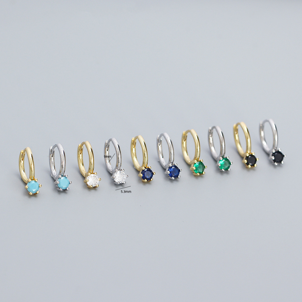 1 Pair Simple Style Geometric Plating Sterling Silver Drop Earrings display picture 2
