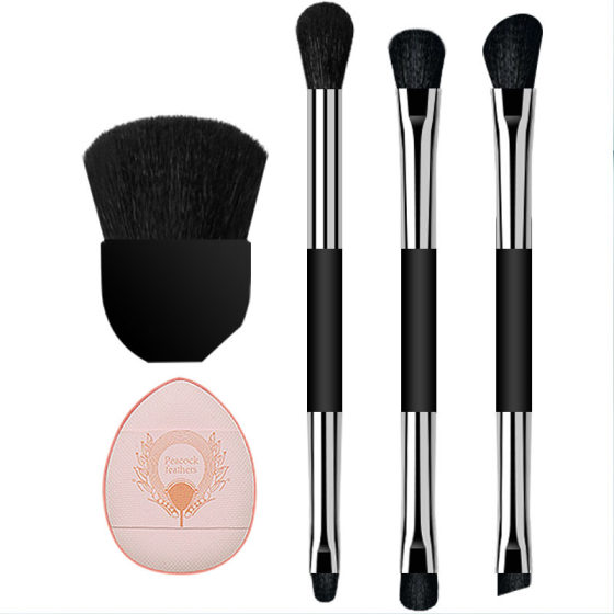 New makeup brush suit portable 8 sets of storage box mini eye shadow brush loose paint beauty tools