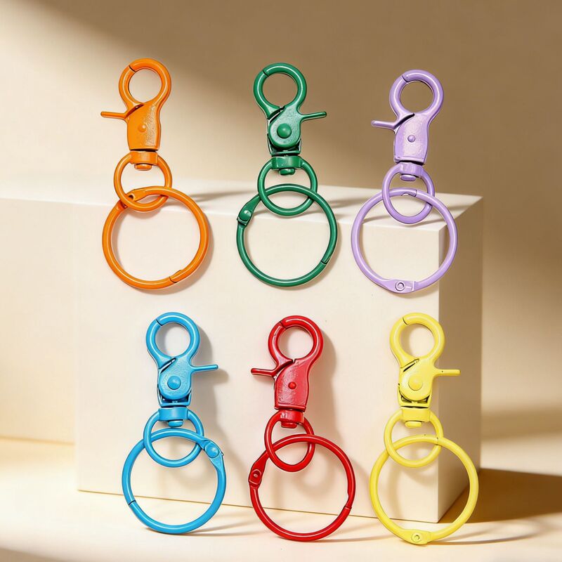 Colorful Painted Dog-Shaped Clips, Ring Clasps, Book Rings, Pliers, Keychains, DIY Accessories, Cartoon Bag Charms Colorful Painted Dog-Shaped Clips, Ring Clasps, Book Rings, Pliers, Keychains, DIY Accessories, Cartoon Bag Charms